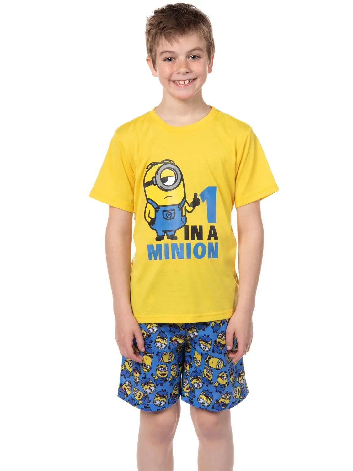 Детский пижамный комплект "Миньоны 1 из 2" для мальчиков Despicable Me — желтый