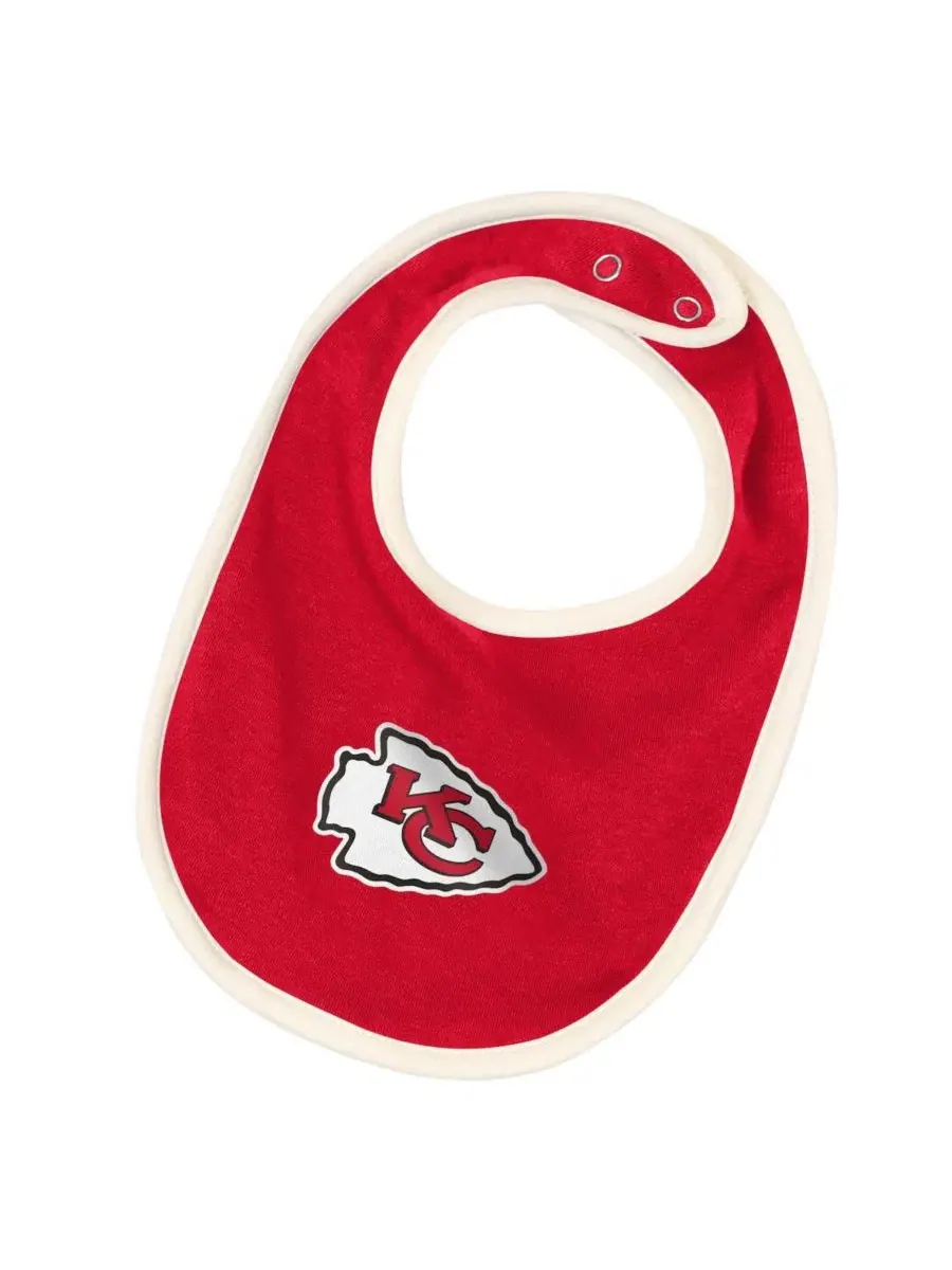 Комплект боди, слюнявчика и пинеток Kansas City Chiefs Up One Outerstuff — изображение 3 из 5, кремовый красный