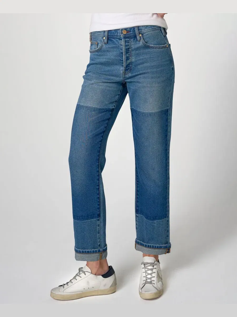 Джинсы с защипами и манжетами Sloane Slouchy Girlfriend Cuffed Liverpool Los Angeles