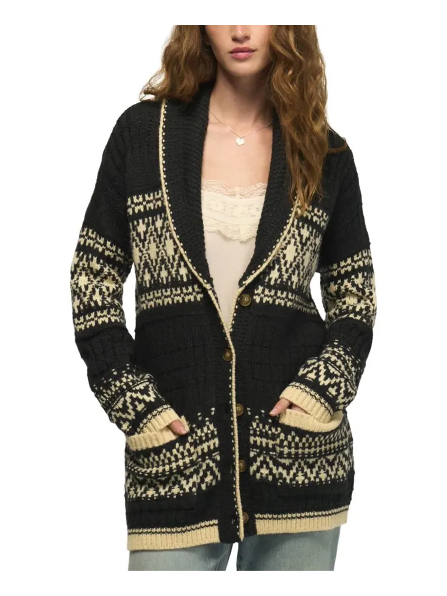 Кардиган с шальным воротником, узором Fair Isle Lucky Brand