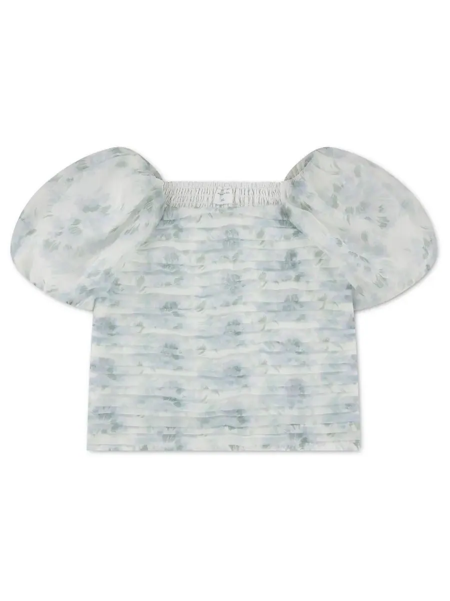 Детская блузка Emerson из органзы с пышными рукавами и квадратным вырезом Abercrombie kids
