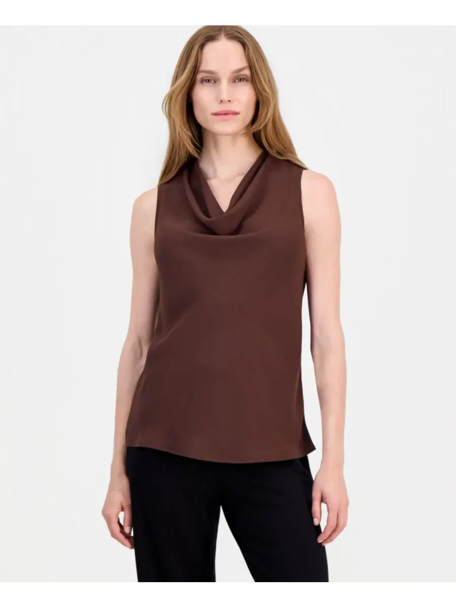 Блуза без рукавов с драпировкой Anne Klein