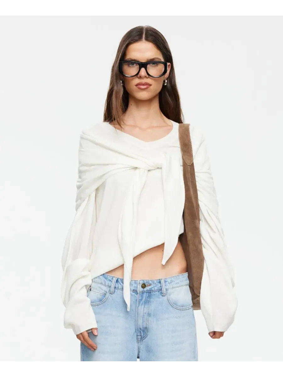 Женский трикотажный топ-накидка Olsen Pull-On Knit Top Lioness
