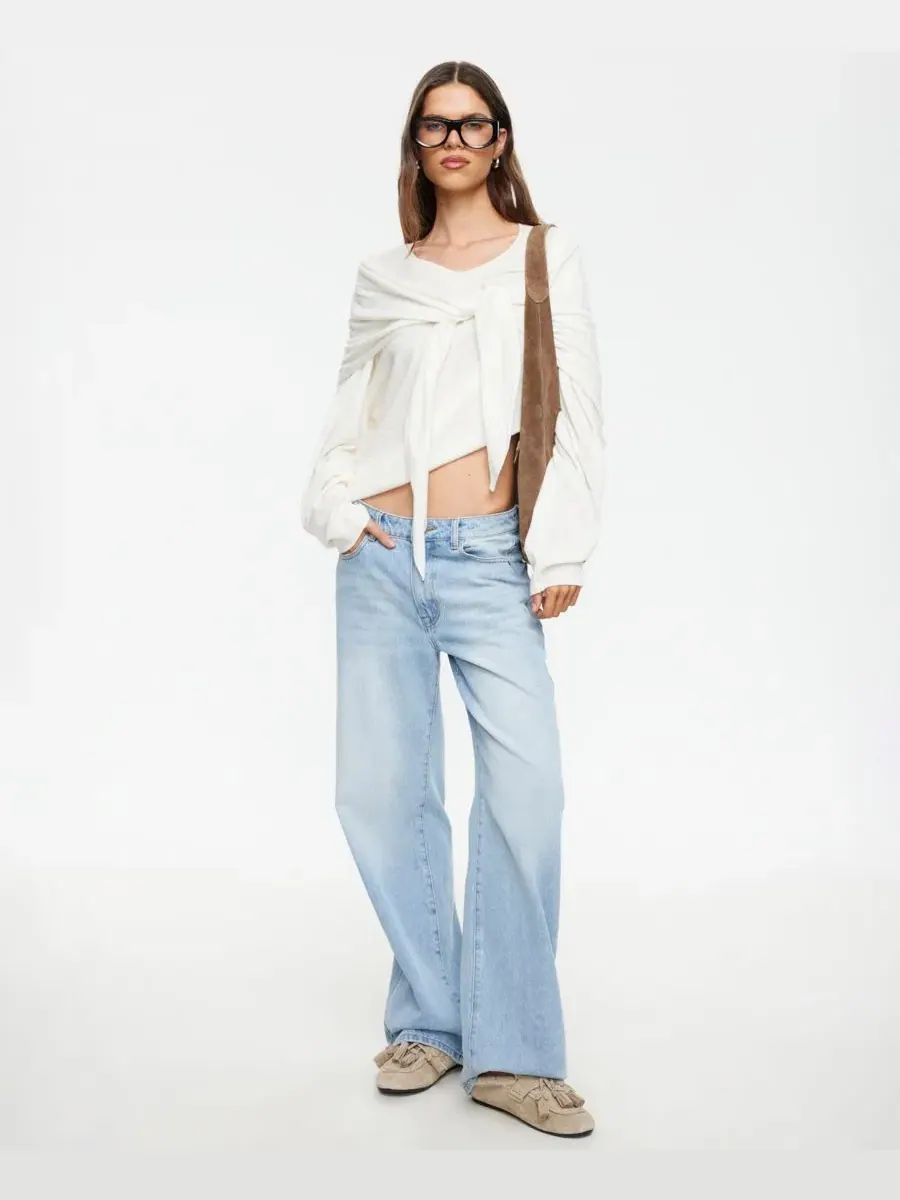 Женский трикотажный топ-накидка Olsen Pull-On Knit Top Lioness — изображение 2 из 15, коричневый