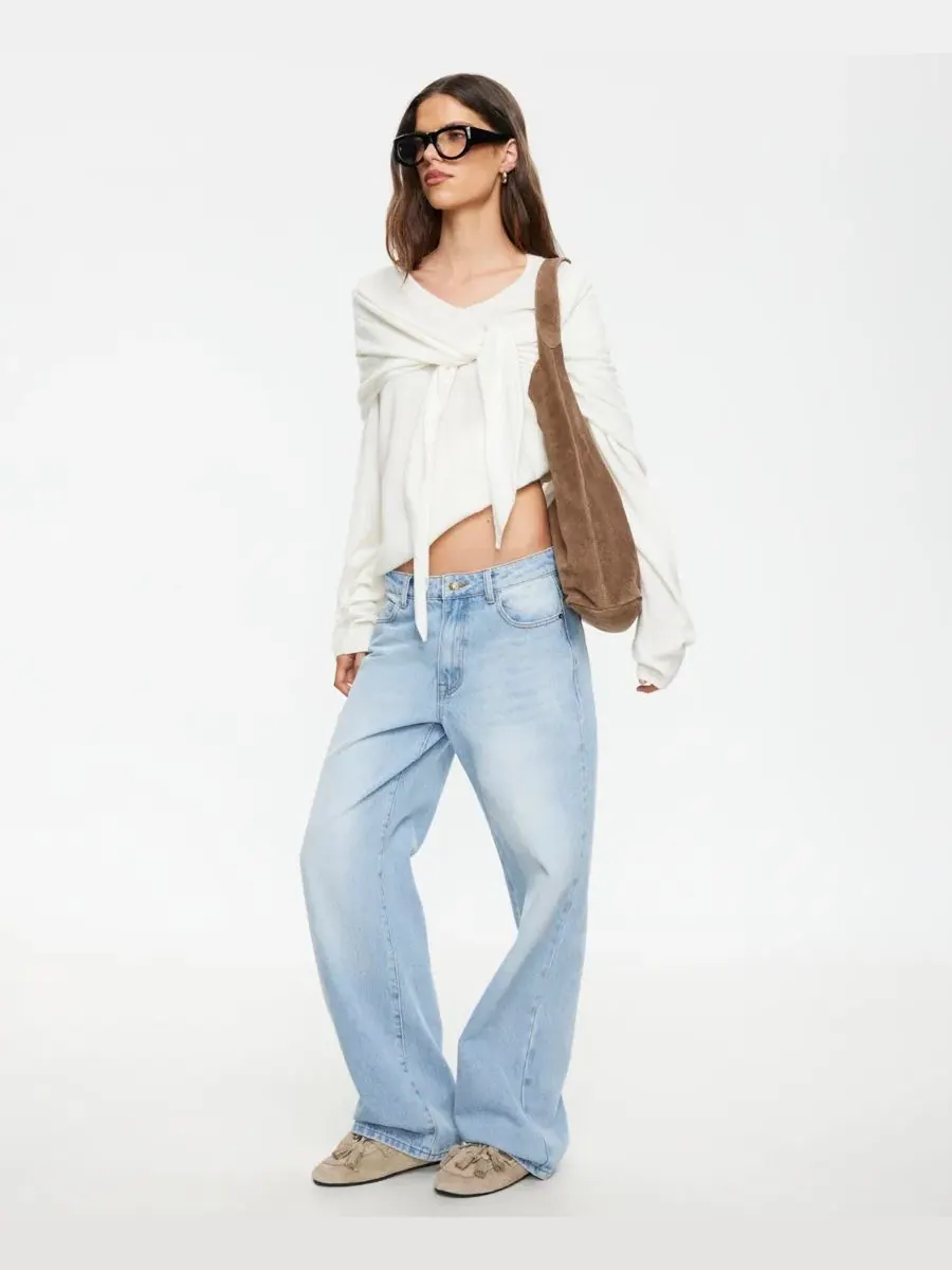 Женский трикотажный топ-накидка Olsen Pull-On Knit Top Lioness — изображение 14 из 15, коричневый
