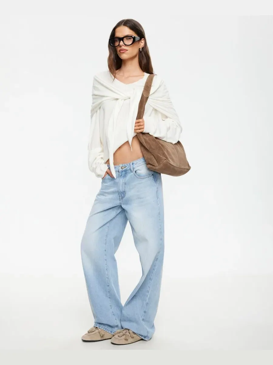 Женский трикотажный топ-накидка Olsen Pull-On Knit Top Lioness — изображение 8 из 15, коричневый