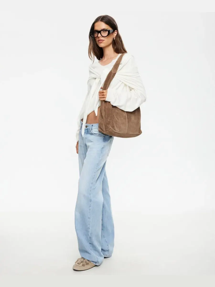 Женский трикотажный топ-накидка Olsen Pull-On Knit Top Lioness — изображение 9 из 15, коричневый