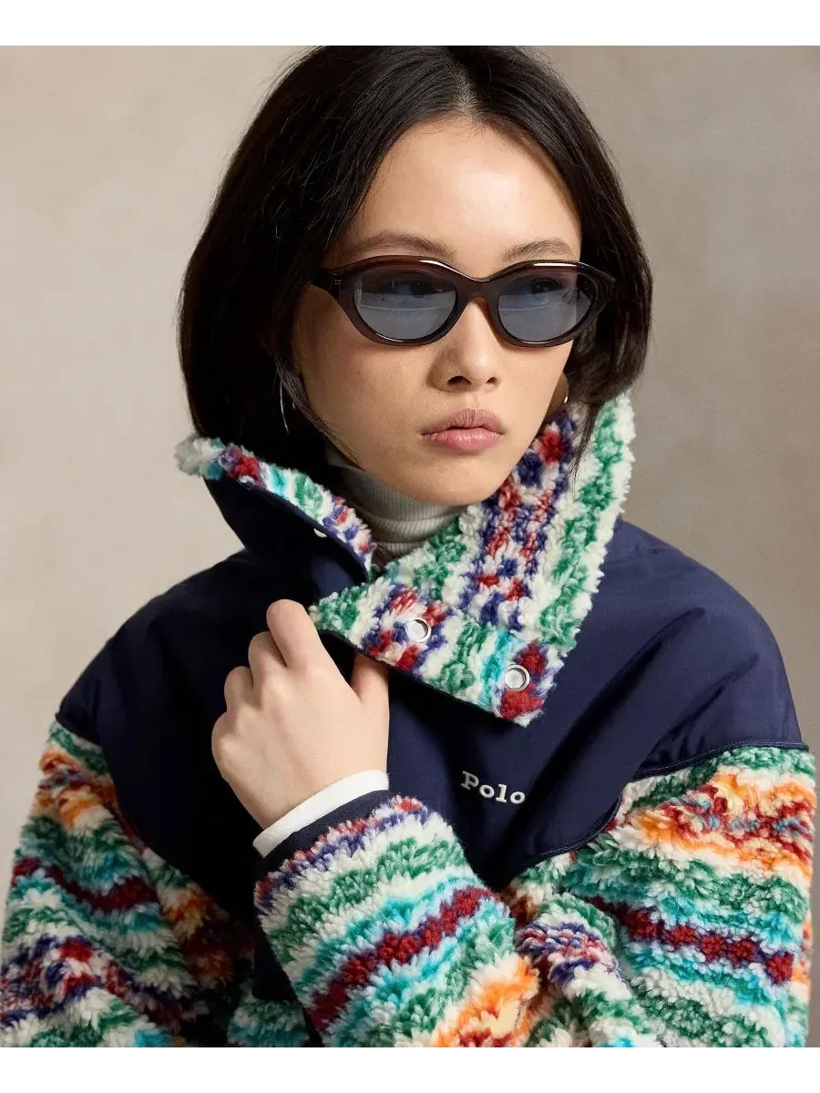 Женская куртка Fair Isle с воротником-стойкой Polo Ralph Lauren — изображение 3 из 5, синий мульти