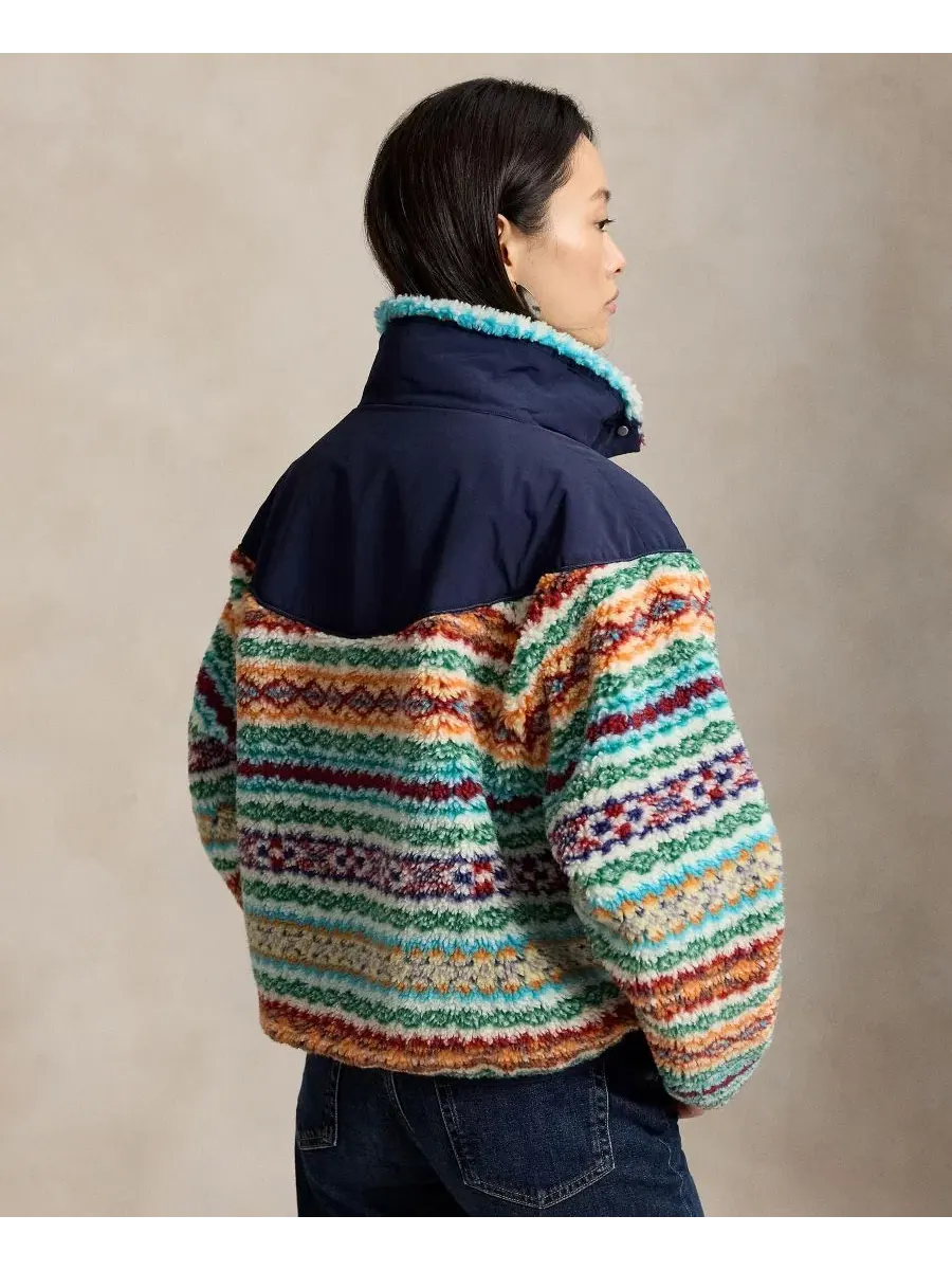 Женская куртка Fair Isle с воротником-стойкой Polo Ralph Lauren — изображение 4 из 5, синий мульти