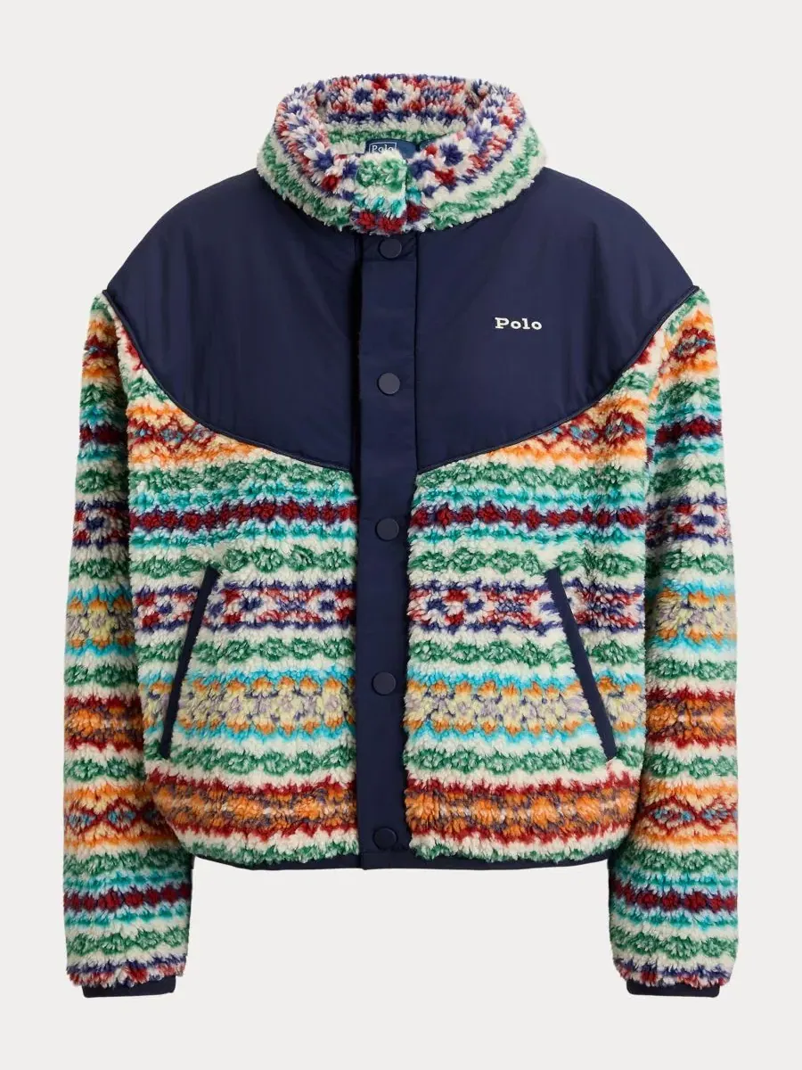 Женская куртка Fair Isle с воротником-стойкой Polo Ralph Lauren — изображение 5 из 5, синий мульти