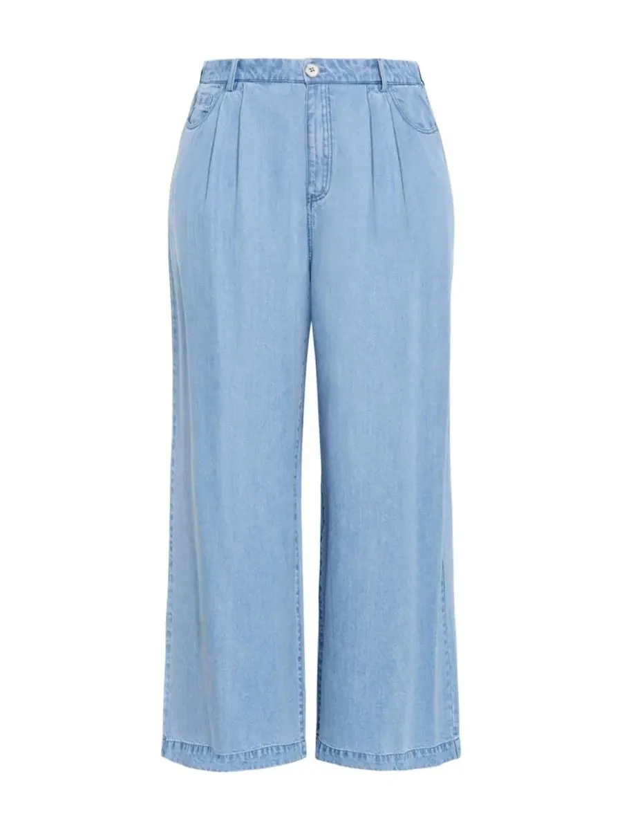 Джинсовые широкие брюки Evani Soft Denim Wide Leg Pant, City Chic — изображение 5 из 5, светлая стирка