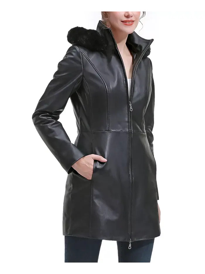 Женская парка Greta Leather BGSD — изображение 2 из 3, черный
