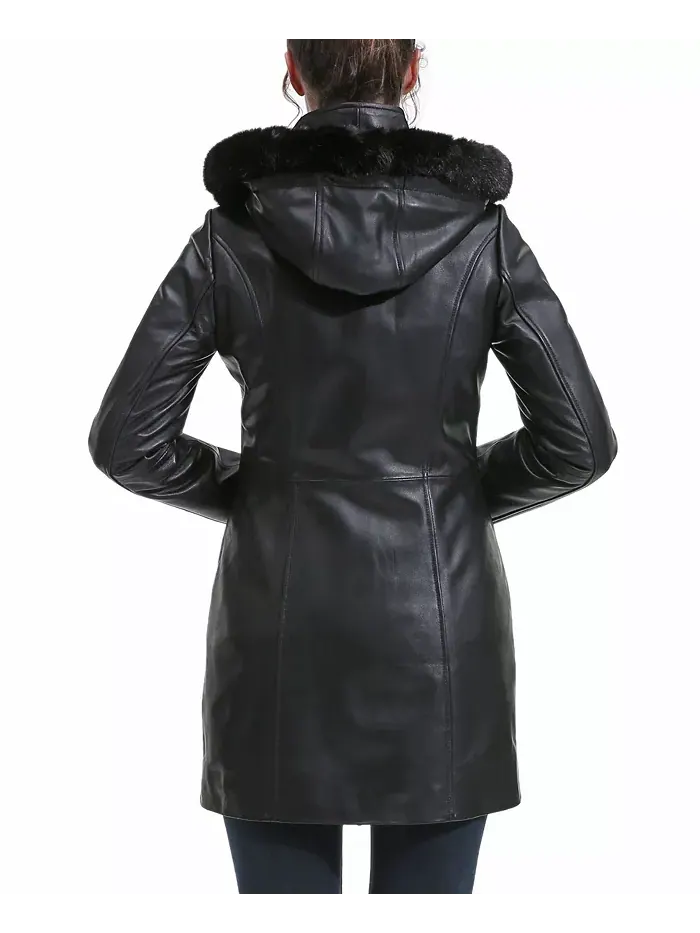 Женская парка Greta Leather BGSD — изображение 3 из 3, черный