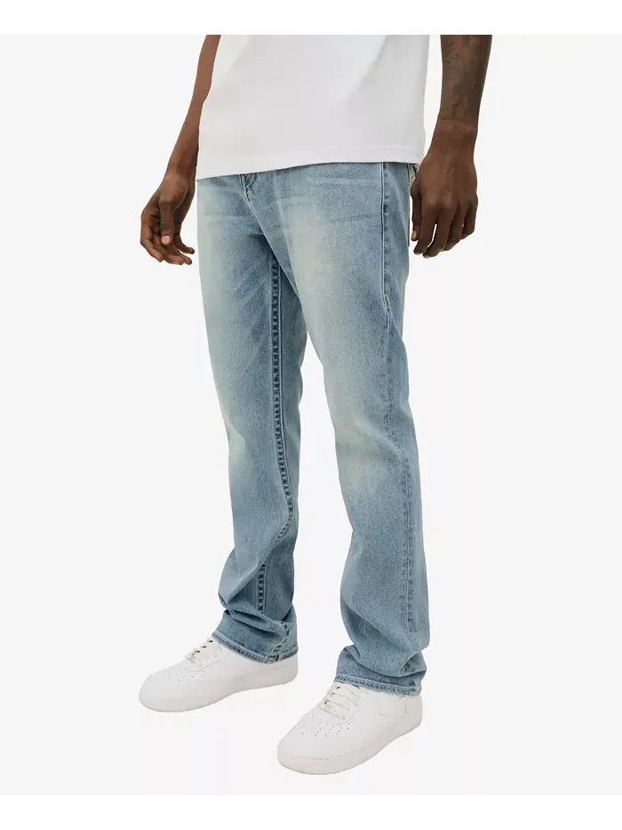 Мужские прямые джинсы Ricky с клапанами на задних карманах True Religion — изображение 2 из 3, синий