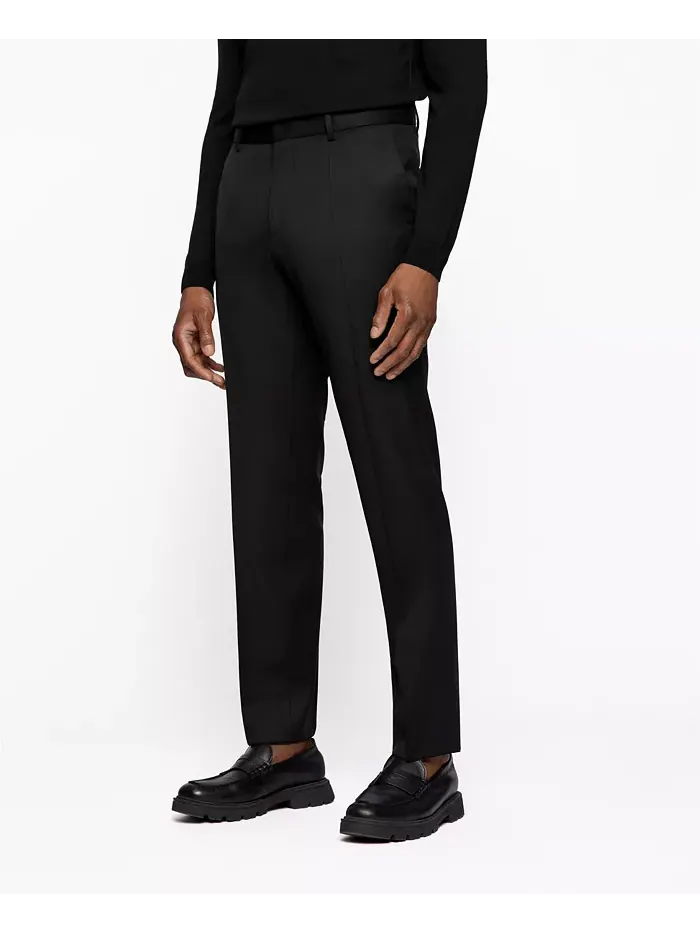 BOSS by Мужские Узкие Брюки из Камвольной Саржи Hugo Boss