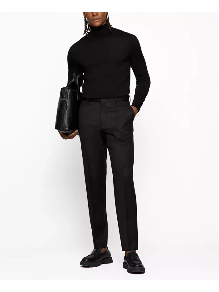 BOSS by Мужские Узкие Брюки из Камвольной Саржи Hugo Boss — 2