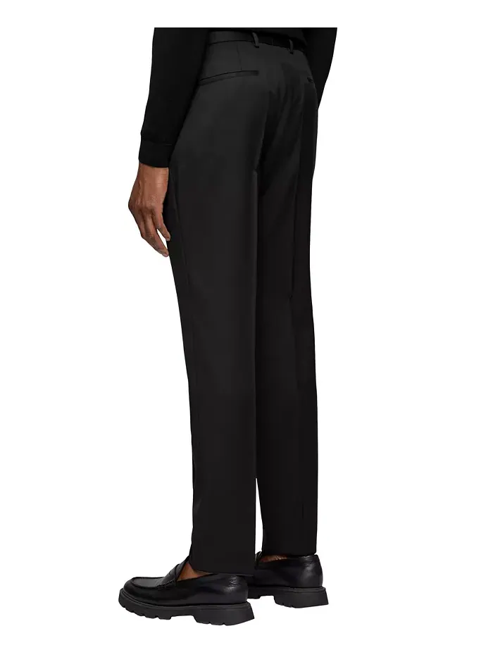 BOSS by Мужские Узкие Брюки из Камвольной Саржи Hugo Boss — 6