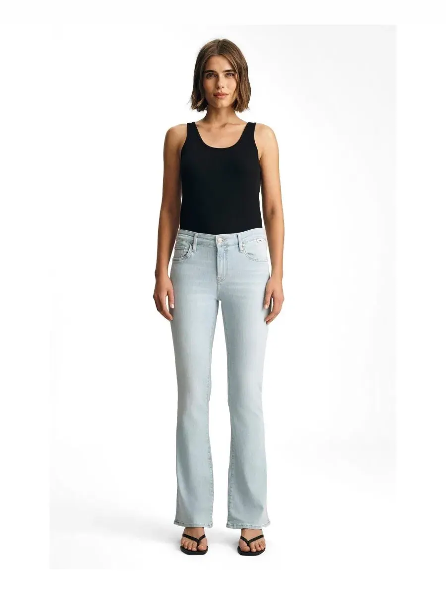 Джинсы-клеш с завышенной талией Molly Mid Rise Bootcut Mavi Jeans — изображение 3 из 6, синий