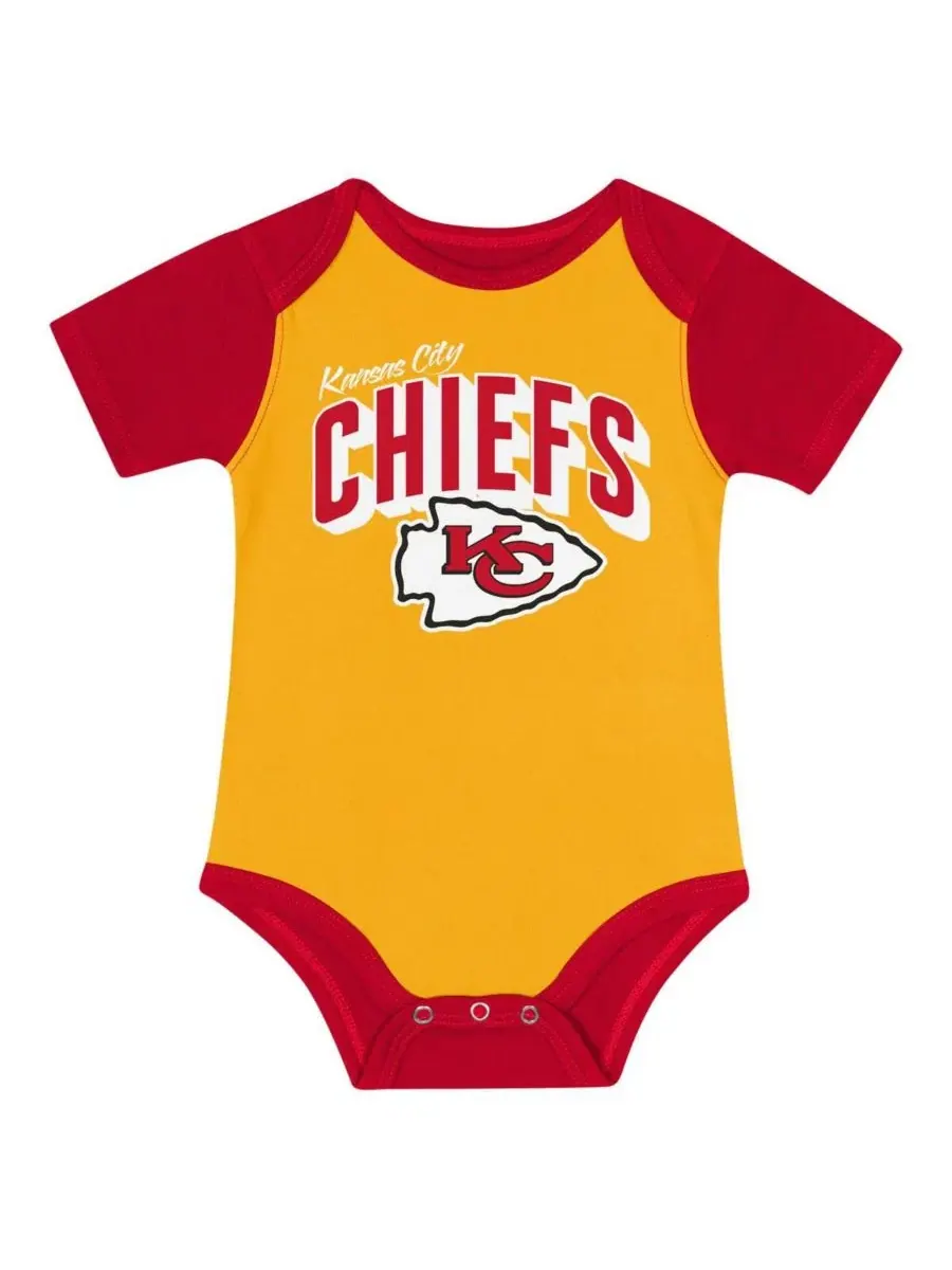 Комплект боди и слюнявчика с шапкой Kansas City Chiefs Dynamic Duo Outerstuff — изображение 5 из 5, красный