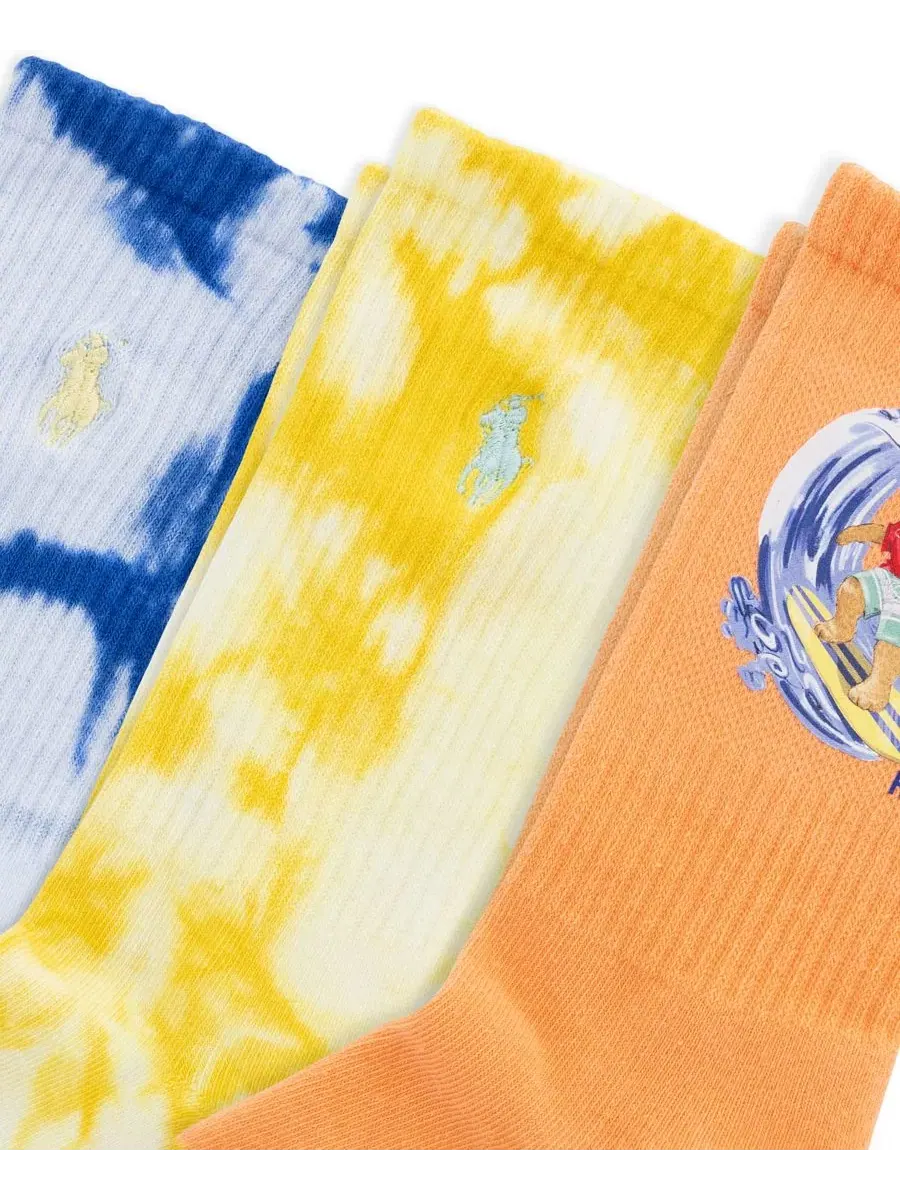 Детские спортивные носки Surfing Bear (4-11 лет), комплект из 3 пар Polo Ralph Lauren — изображение 2 из 3