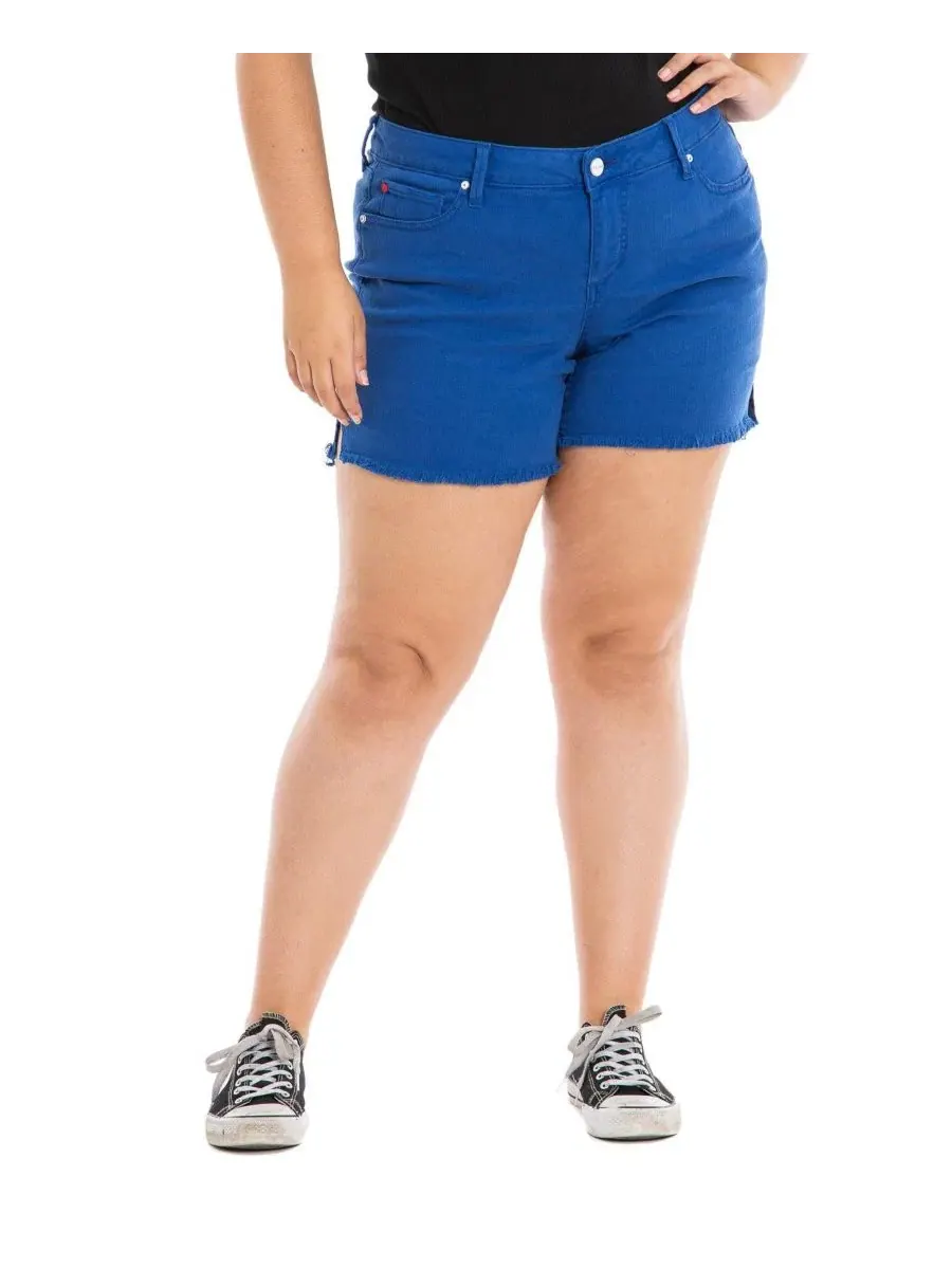 Шорты с боковыми разрезами и бахромой по низу, длина 15 см SLINK Jeans
