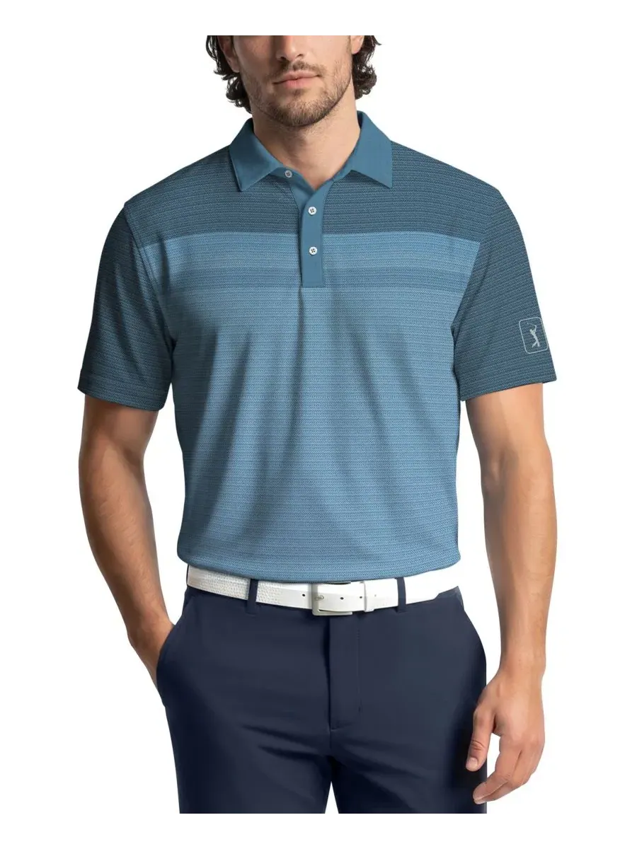 Мужское поло PGA TOUR с принтом, Faience