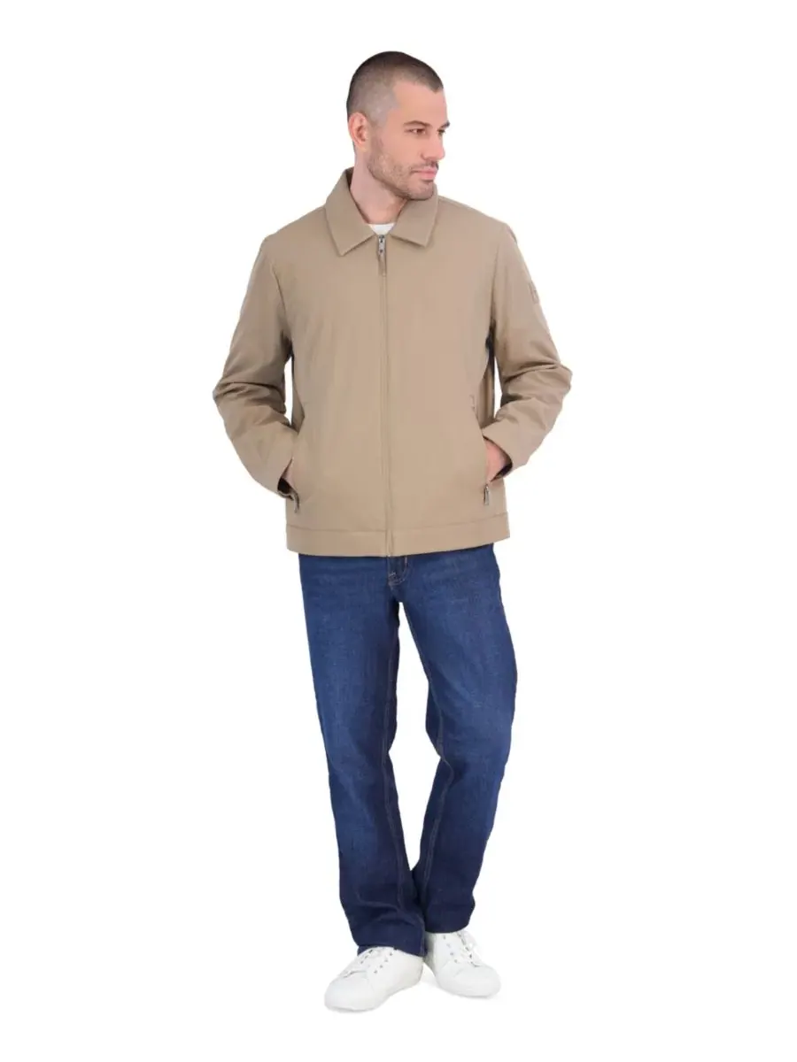 Мужская стеганая куртка с воротником-стойкой Flex Tech Quilted Inner Calvin Klein — изображение 2 из 5, коричневый