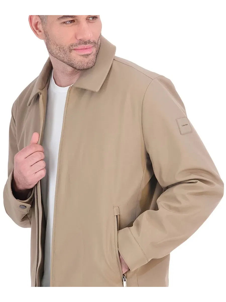 Мужская стеганая куртка с воротником-стойкой Flex Tech Quilted Inner Calvin Klein — изображение 3 из 5, коричневый