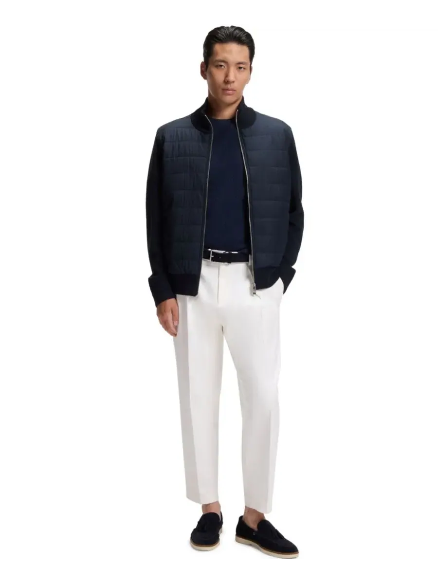 Куртка утепленная из шерсти с наполнителем, модель Regular Fit Hugo Boss — изображение 4 из 5, синий