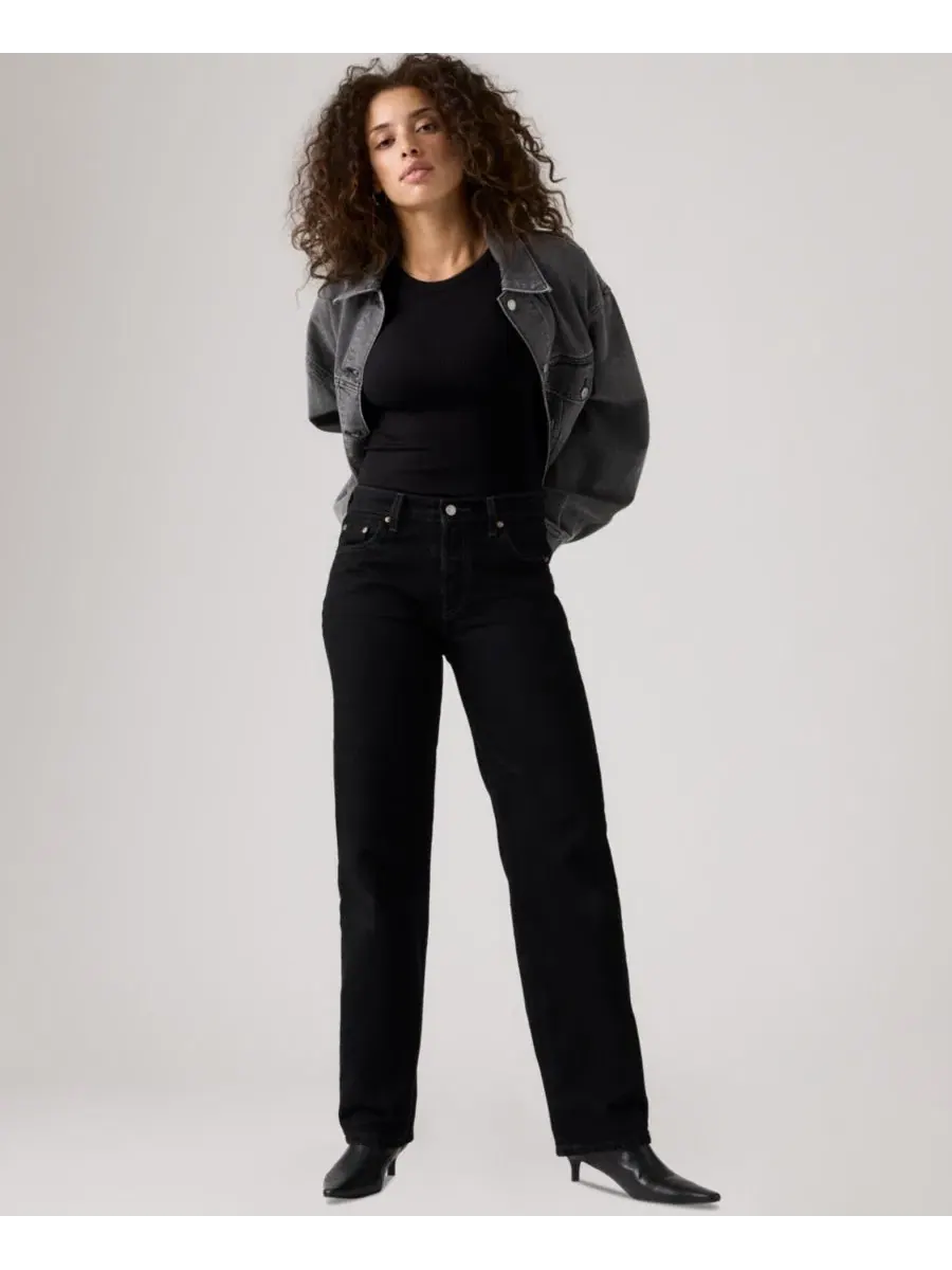 Джинсы прямого кроя Premium 501 90's Mid-Rise Straight-Fit Levi's, Rinsed Blacktop — изображение 2 из 6