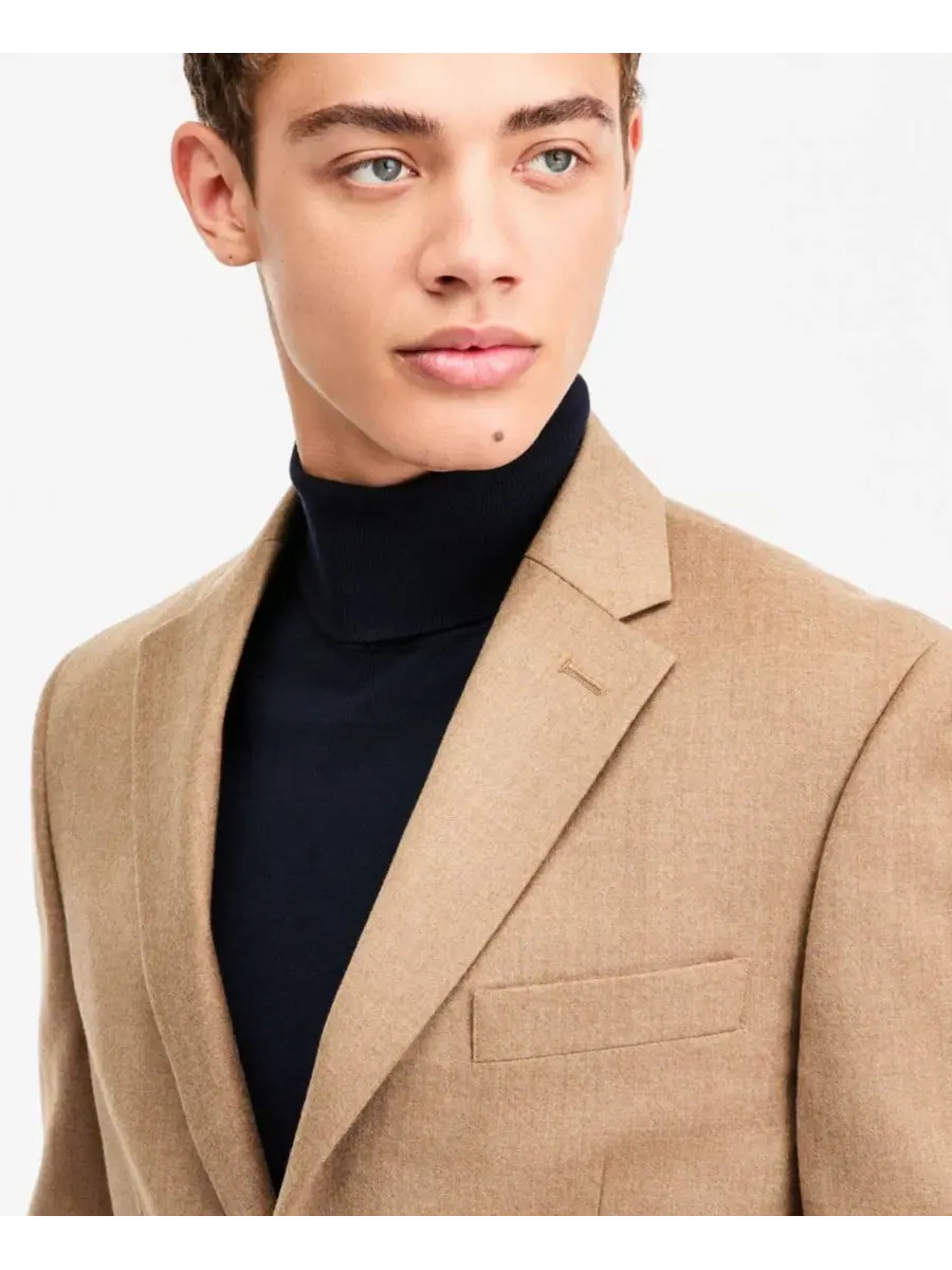 Костюм-двойка из шерсти с фланелевым принтом, Modern Fit Tommy Hilfiger — изображение 3 из 4, бежевый