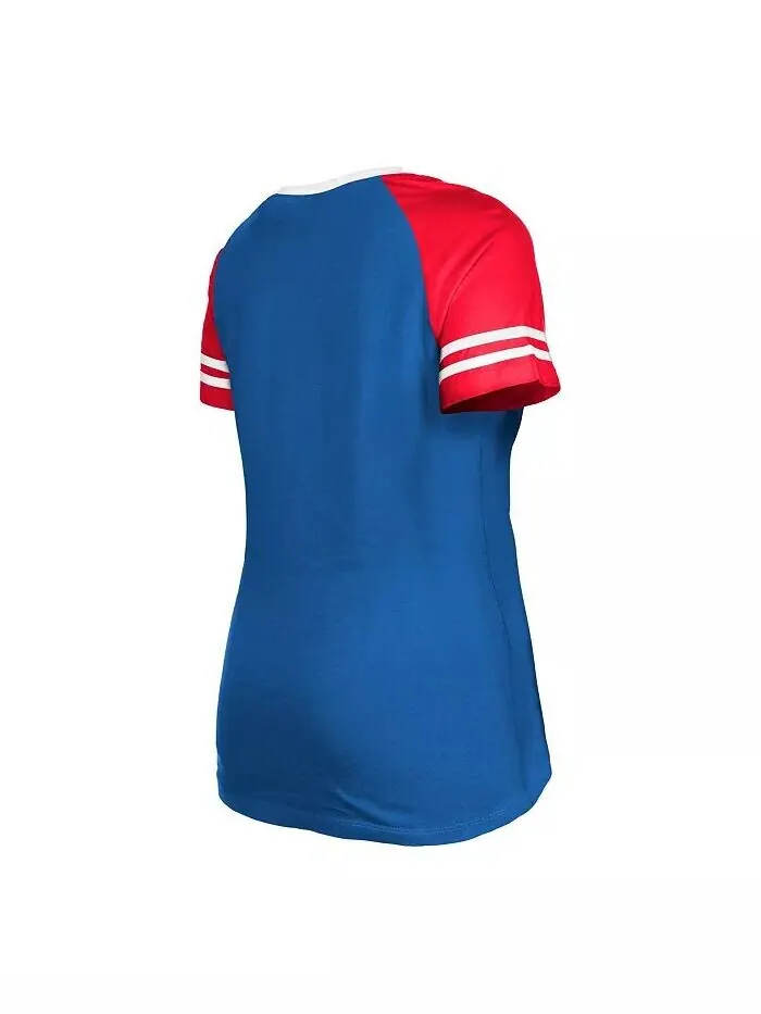 Женская футболка на шнуровке Royal Buffalo Bills реглан New Era — изображение 2 из 3, королевский