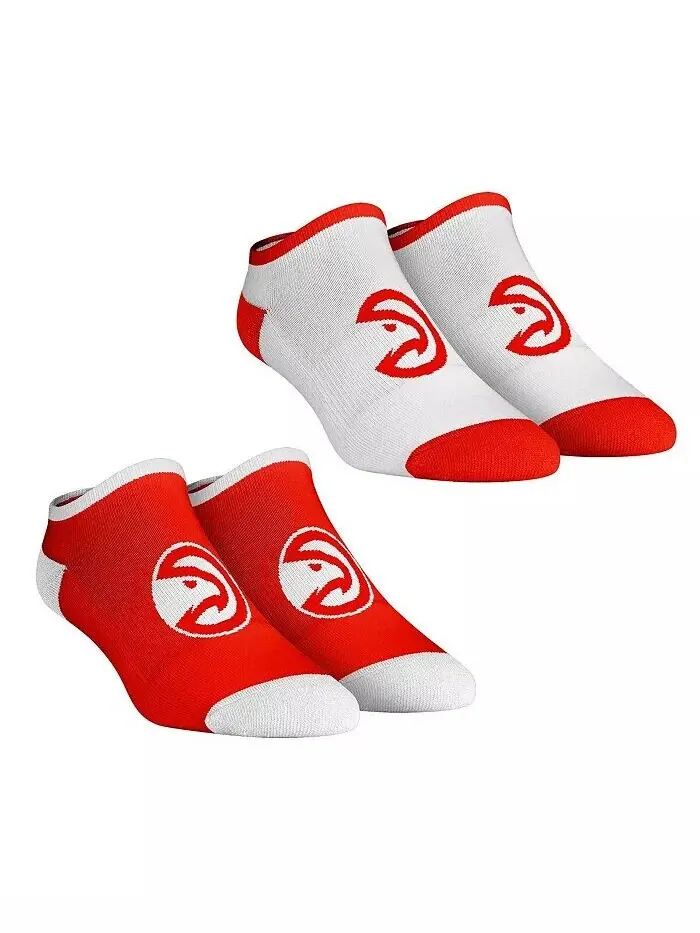 Женские носки Atlanta Hawks Core Team, комплект из 2 коротких носков до щиколотки Rock 'Em — белый