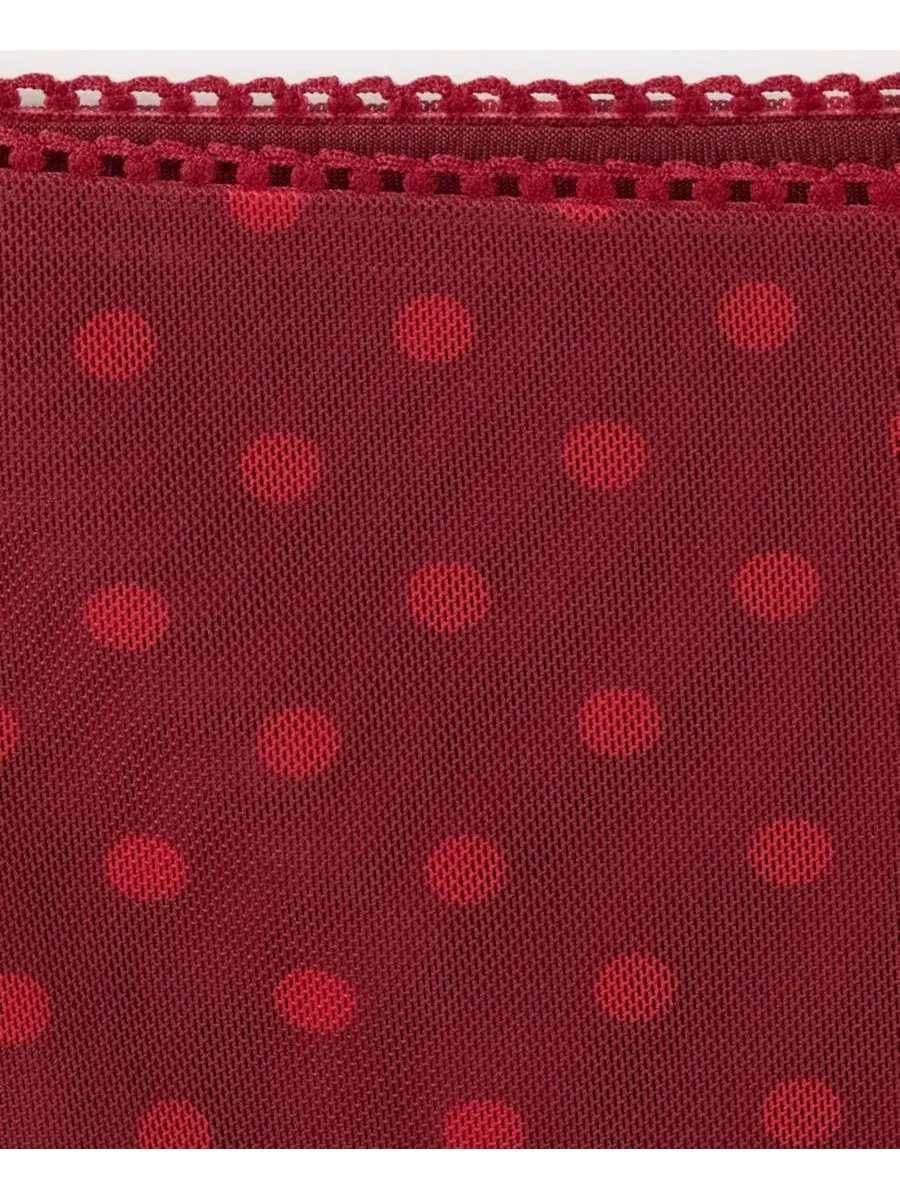 Юбка из фатина с принтом Polka Dot Midi Midi MANGO — изображение 5 из 6, красный