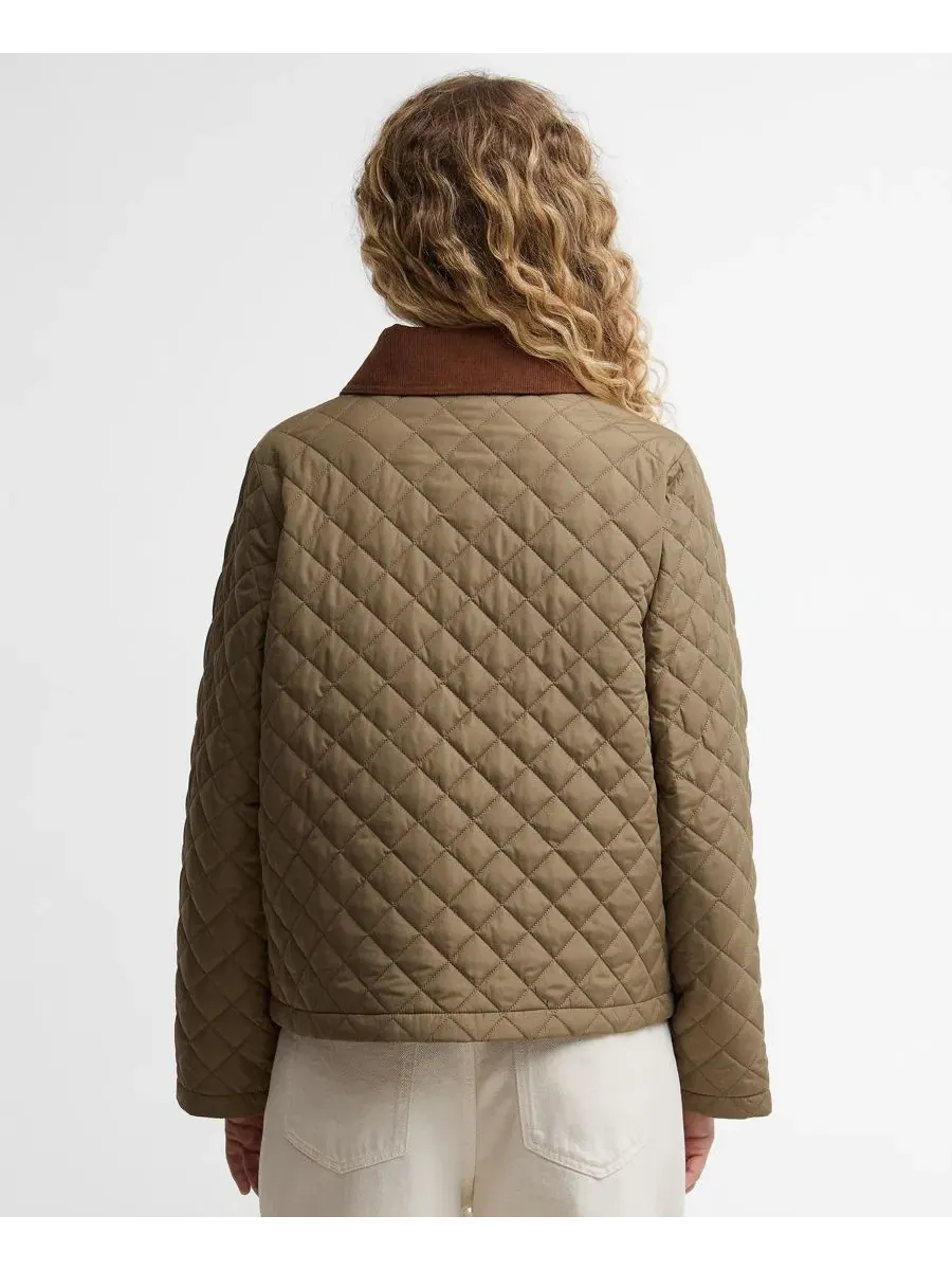 Женский стеганый жакет с молнией Aylesby Barbour — изображение 5 из 6, зеленый