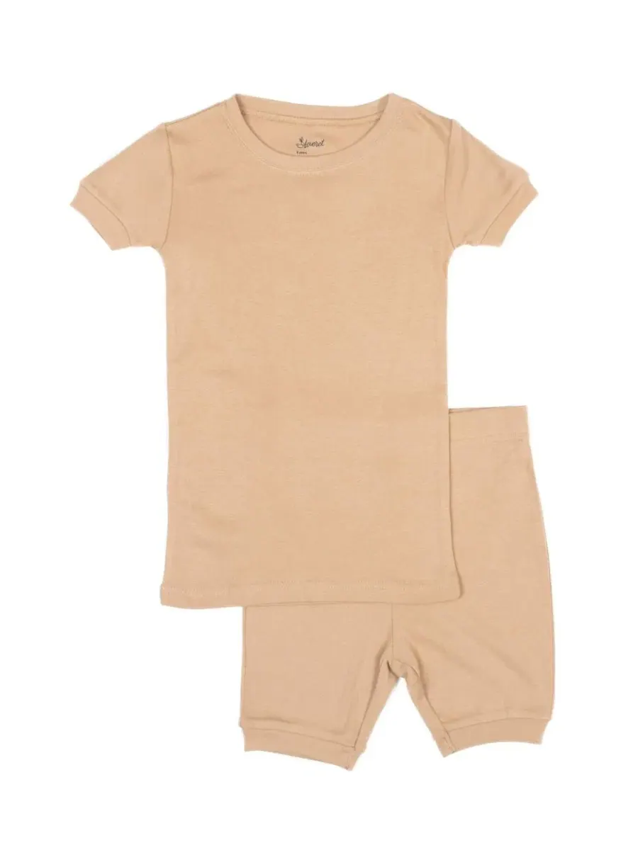Комплект пижамы из хлопка с коротким рукавом и шортами Toddler Matching Family Two Piece Cotton