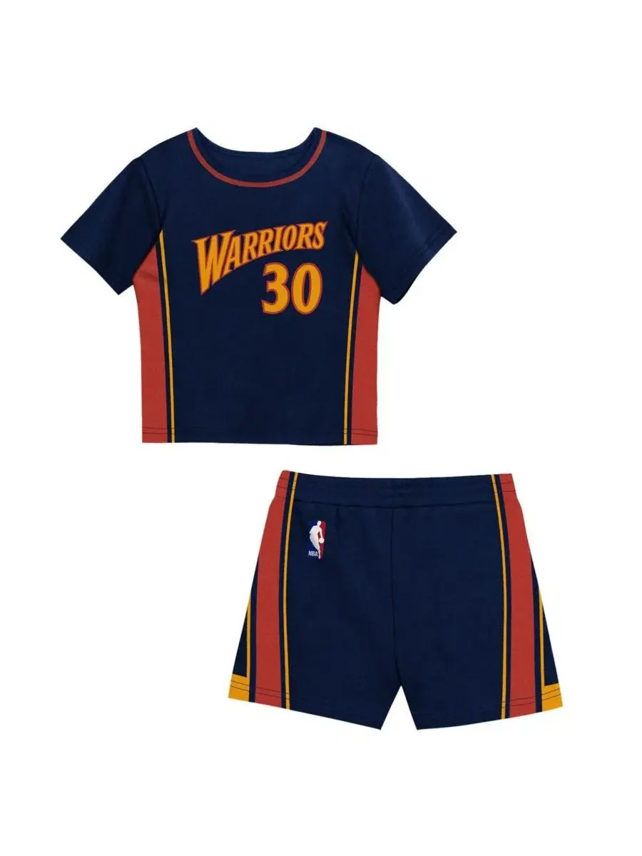 Комплект футболки и шорт с принтом Stephen Curry Mitchell & Ness