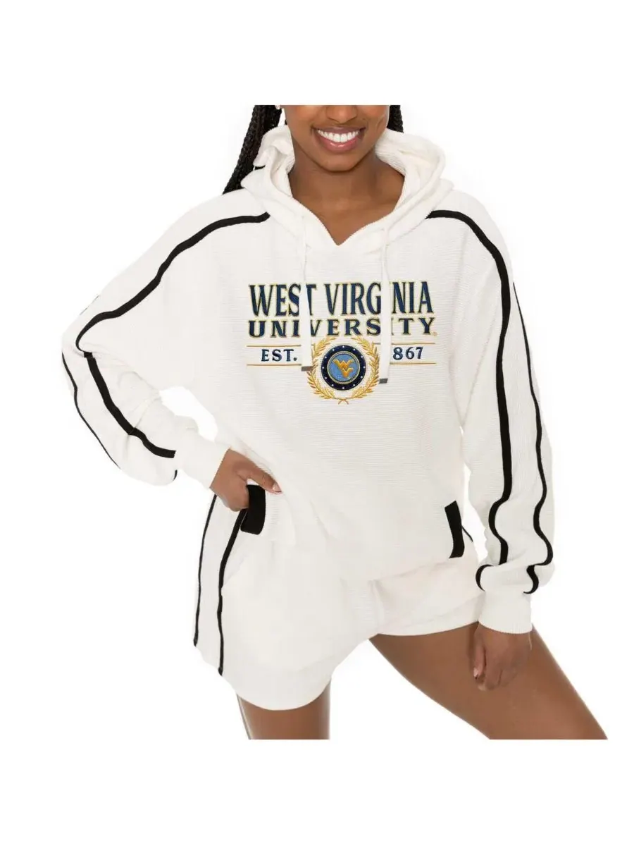 Комплект из худи и шорт West Virginia Mountaineers Down, Set, Go Gameday Couture — изображение 3 из 5, бежевый