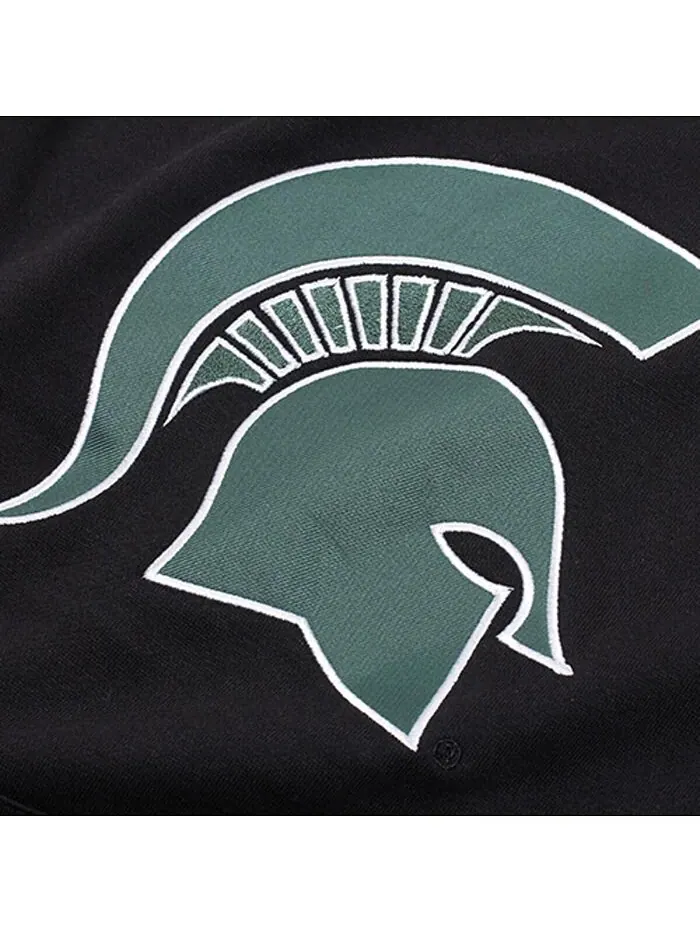 Черный пуловер с капюшоном и большим логотипом Big Boys Michigan State Spartans Stadium Athletic — изображение 2 из 3
