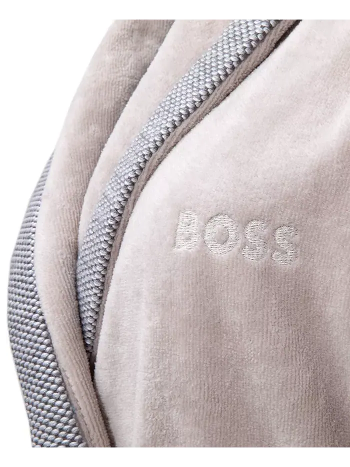 Лорд Женский махровый халат из велюра Boss Home — изображение 3 из 4, серый