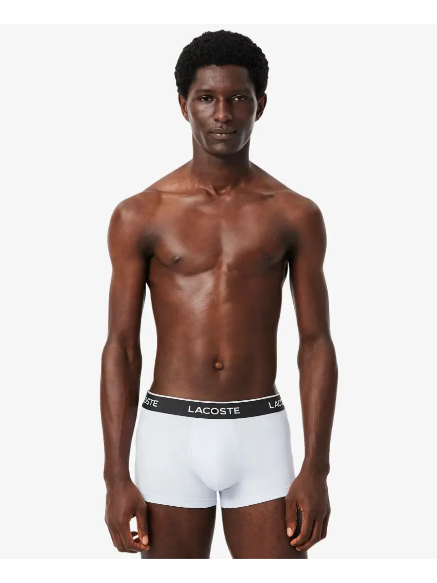 Мужские плавки Lacoste, комплект из 3 штук, стандартный крой — изображение 6 из 8, зеленый/черный/белый