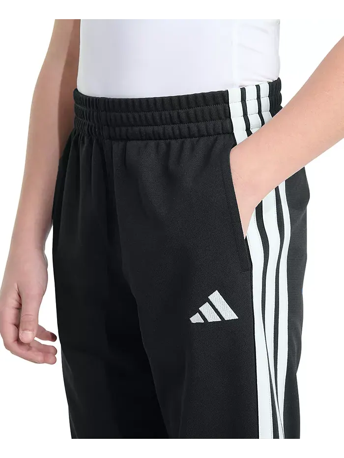 Брюки с эластичным поясом и зауженные для старших мальчиков Adidas — изображение 3 из 9, черный