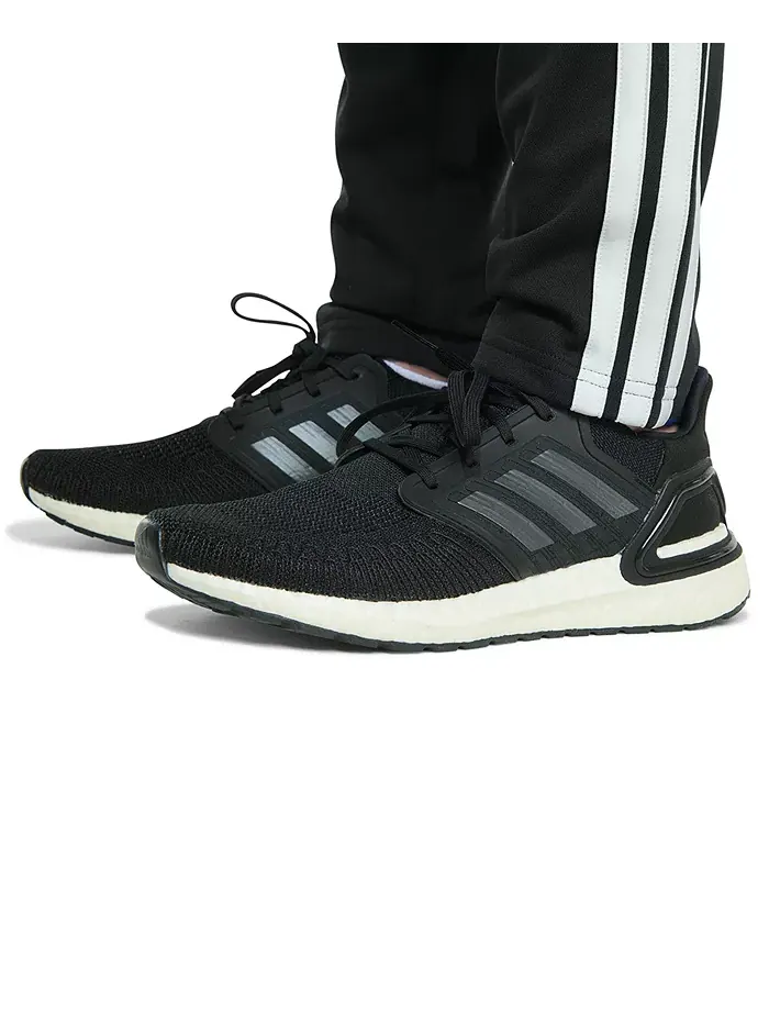 Брюки с эластичным поясом и зауженные для старших мальчиков Adidas — изображение 4 из 9, черный
