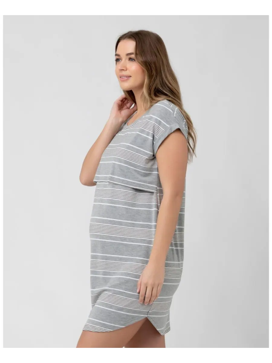Ночная рубашка для кормления Maternity Ripe Stevie Ripe Maternity — изображение 7 из 7, серебристый/белый/черный