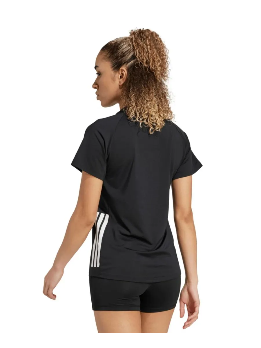 Женская волейбольная футболка с коротким рукавом HILO для тренировок Adidas — изображение 4 из 4, черный
