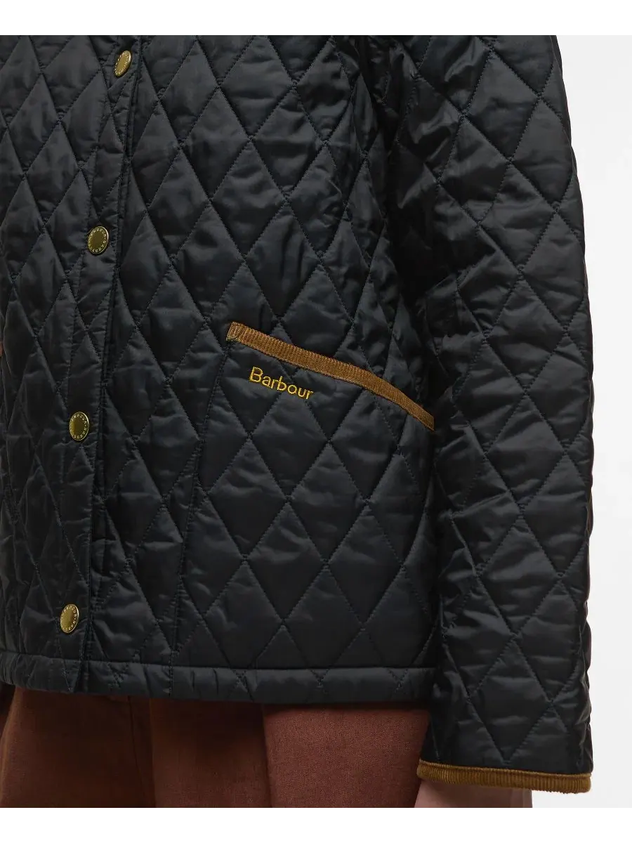 Укороченный стеганый жакет Liddesdale Barbour — изображение 3 из 5, черный