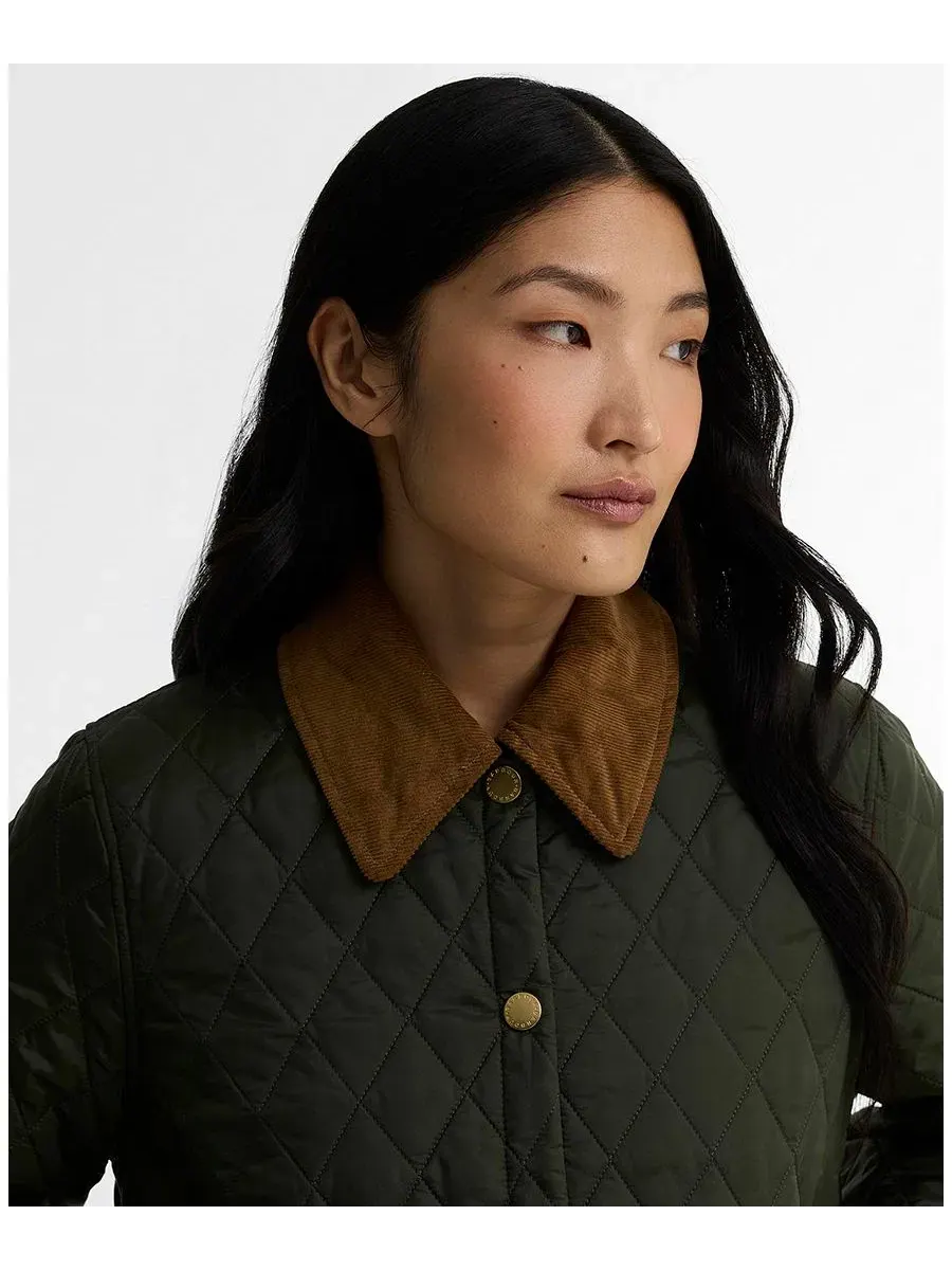 Укороченный стеганый жакет Liddesdale Barbour — изображение 4 из 6, оливковый