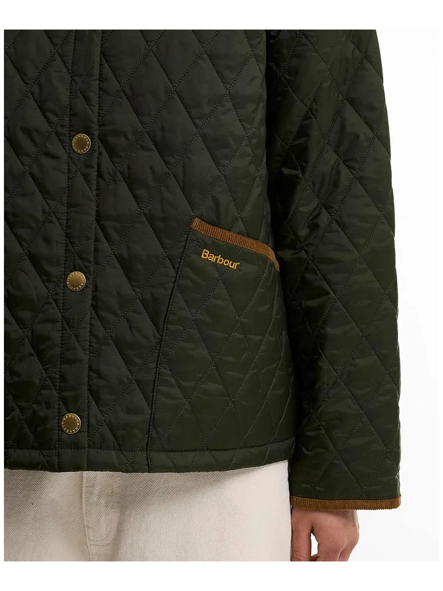 Укороченный стеганый жакет Liddesdale Barbour — изображение 6 из 6, оливковый