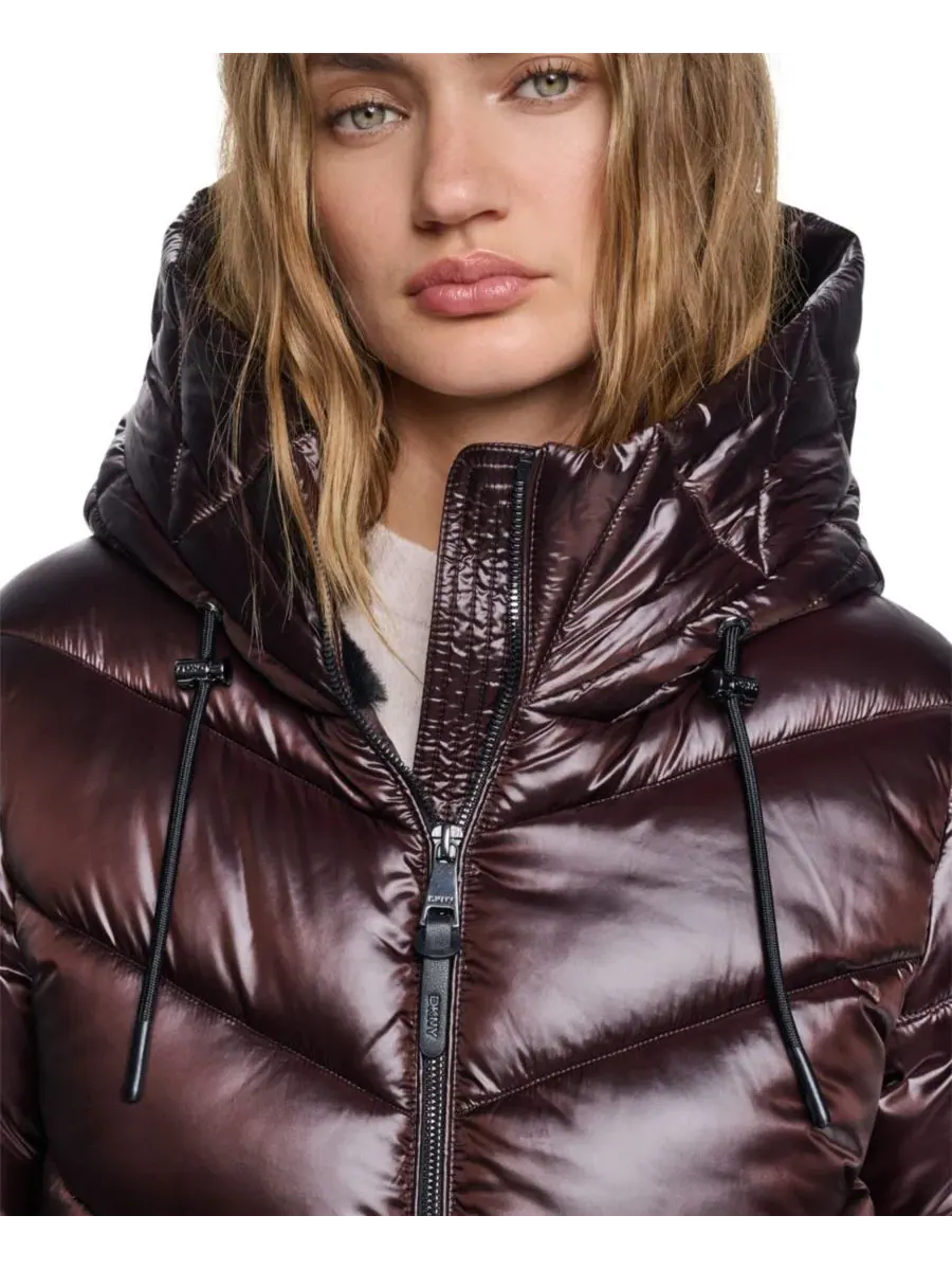 Женское пуховик с капюшоном Shine DKNY, Bitter — изображение 7 из 7