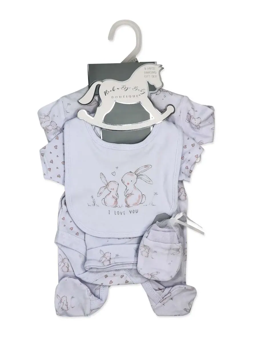 Набор для новорожденной девочки, 7 предметов Rock-A-Bye Baby Boutique — изображение 7 из 8, белый